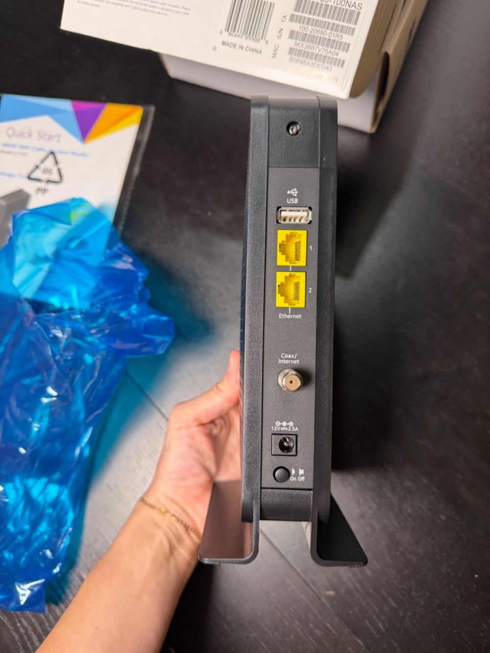 NETGEAR C3700 N600 WiFi Cable Modem Router DOCSIS 3.0 Open Box - Picture 6 of 7